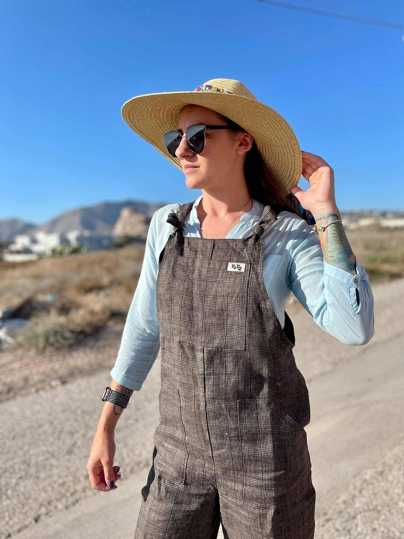 YAYS Special: Salopeta de in Unisex - Brown Checker