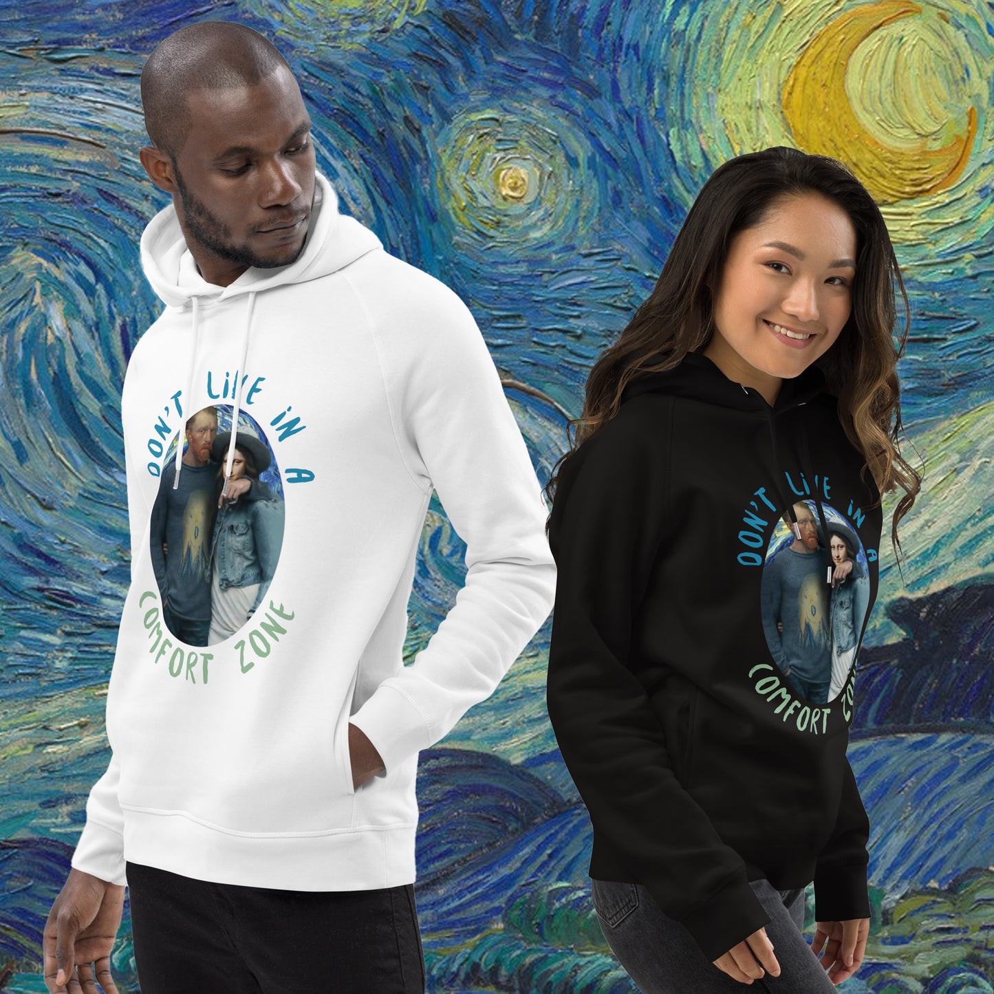 Hanorac Unisex din Bumbac Organic - Comfort Zone Print