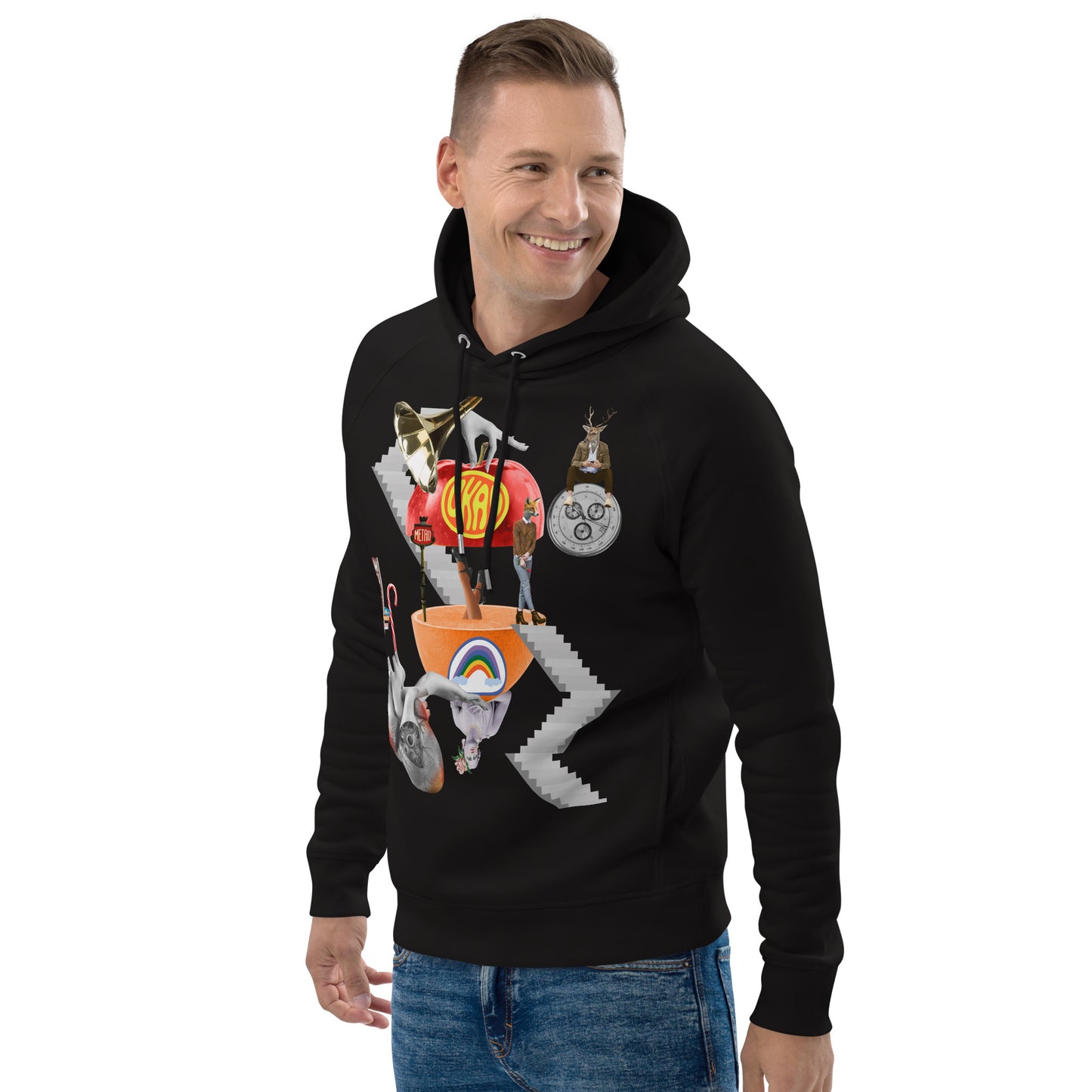 Unisex Organic Cotton Hoodie - Harmony's Collage