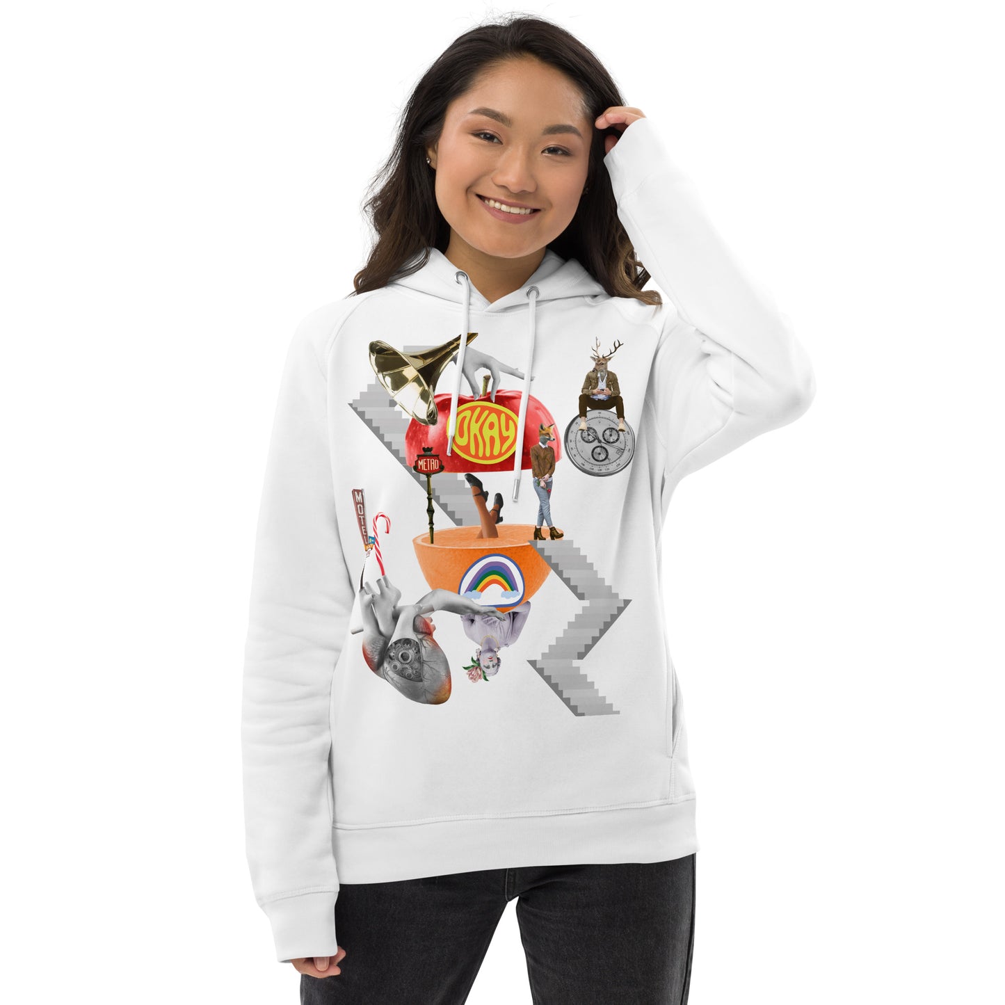 Unisex Organic Cotton Hoodie - Harmony's Collage