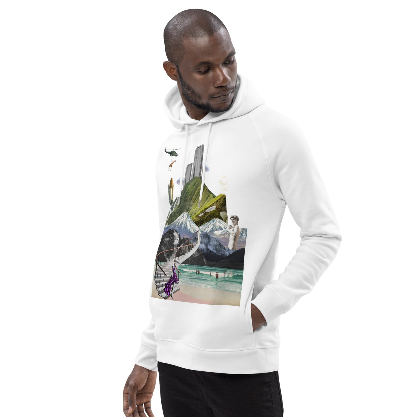 "Enigmatic Dreamscape"  Organic Cotton Hoodie