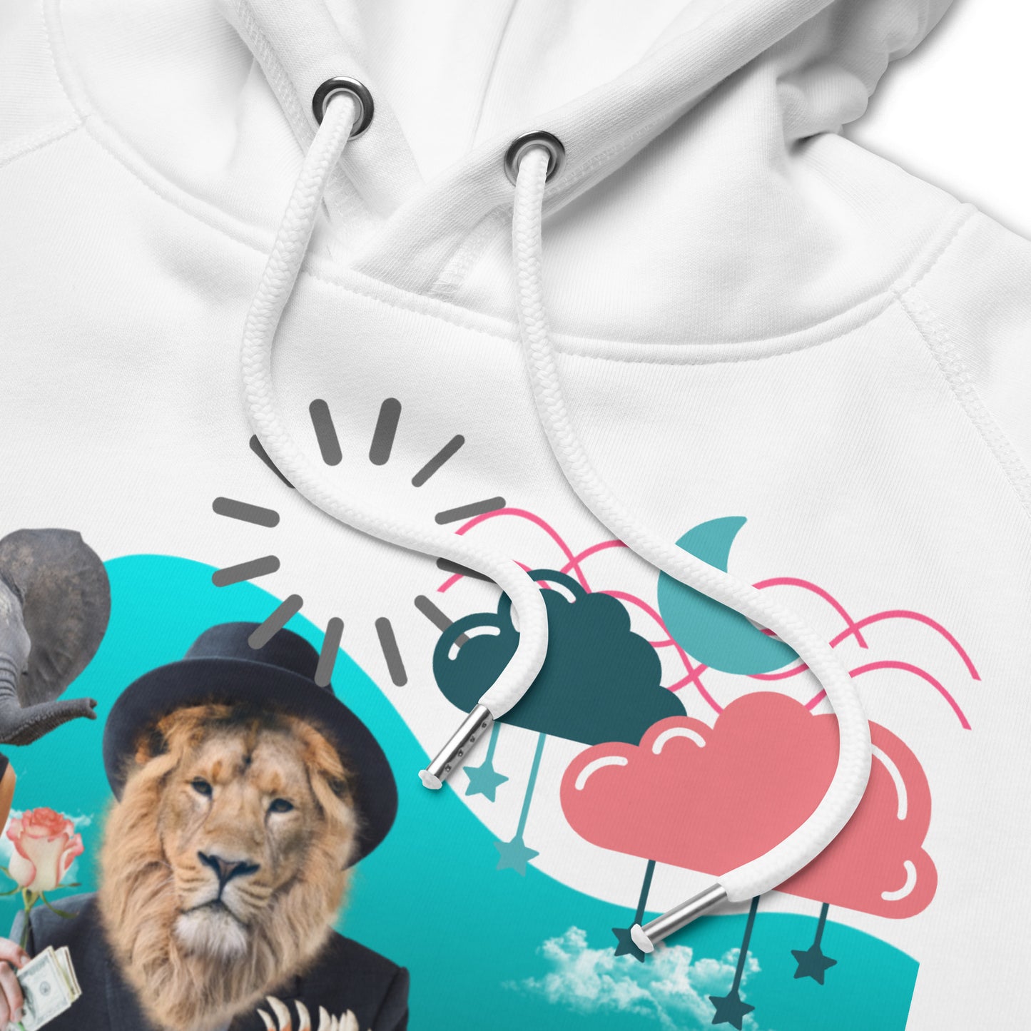  "Whimsical Wonders" Sweat à Capuche en Coton Bio