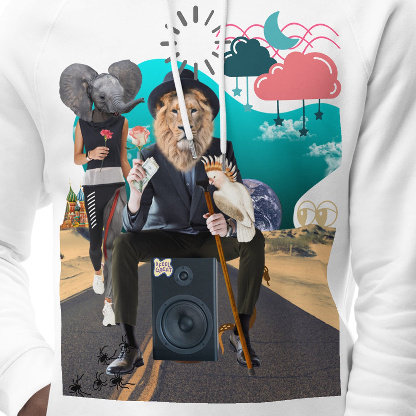  "Whimsical Wonders" Sweat à Capuche en Coton Bio