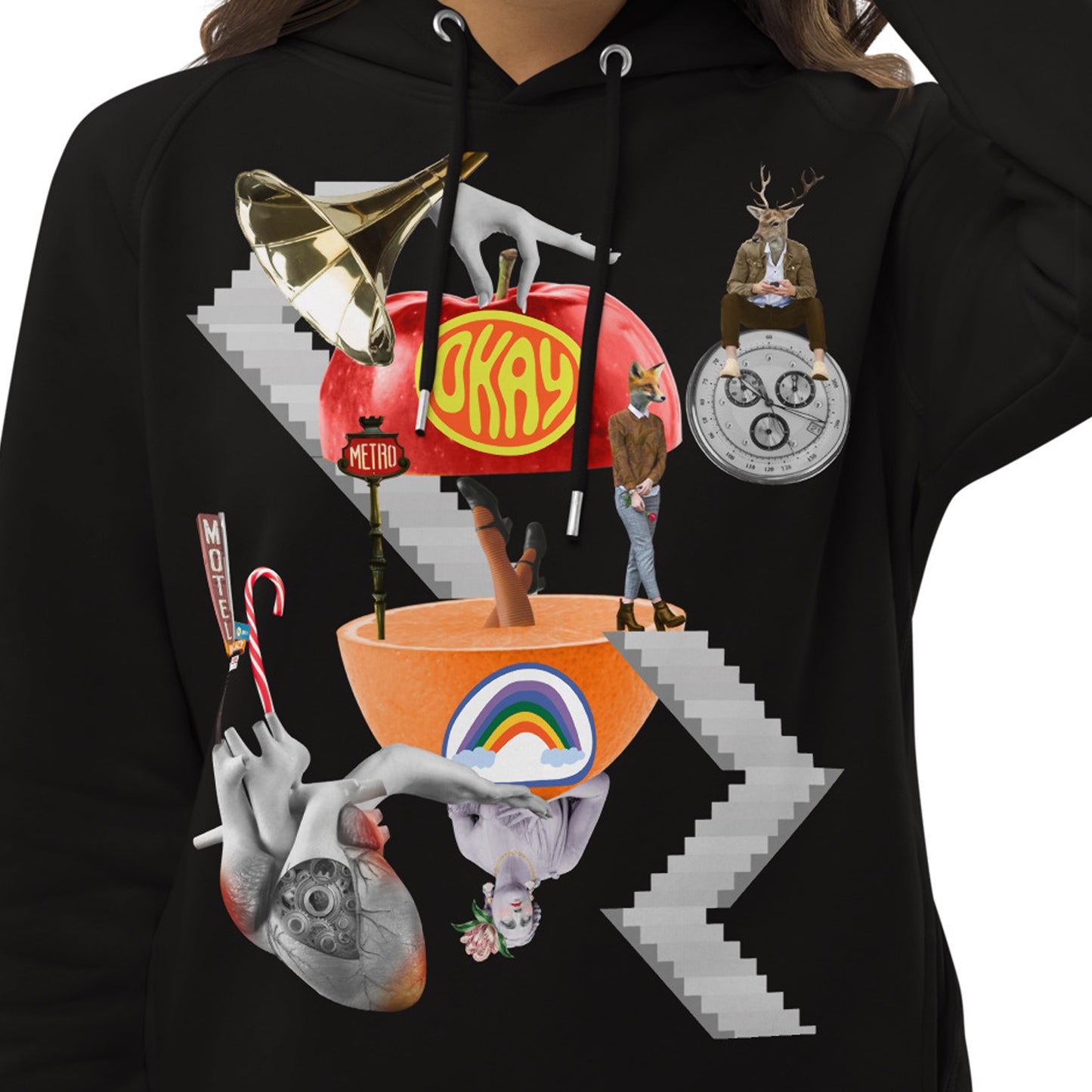 Unisex Organic Cotton Hoodie - Harmony's Collage