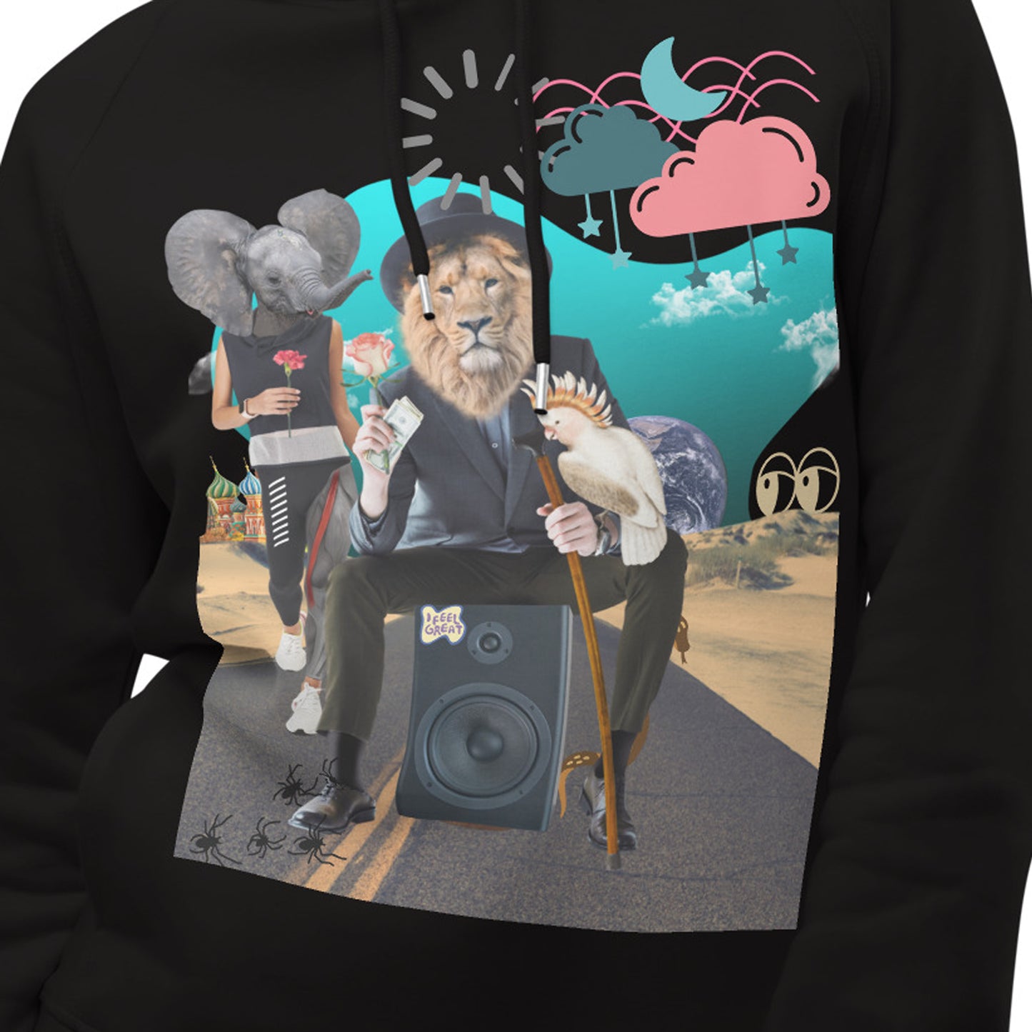 „Whimsical Wonders“ Unisex-Hoodie aus Bio-Baumwolle