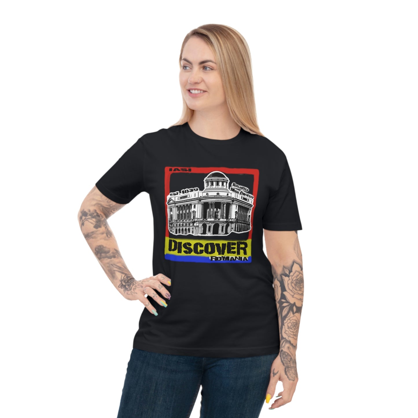 Camiseta de Punto Clásico Unisex de Algodón Orgánico - Architectural Gem