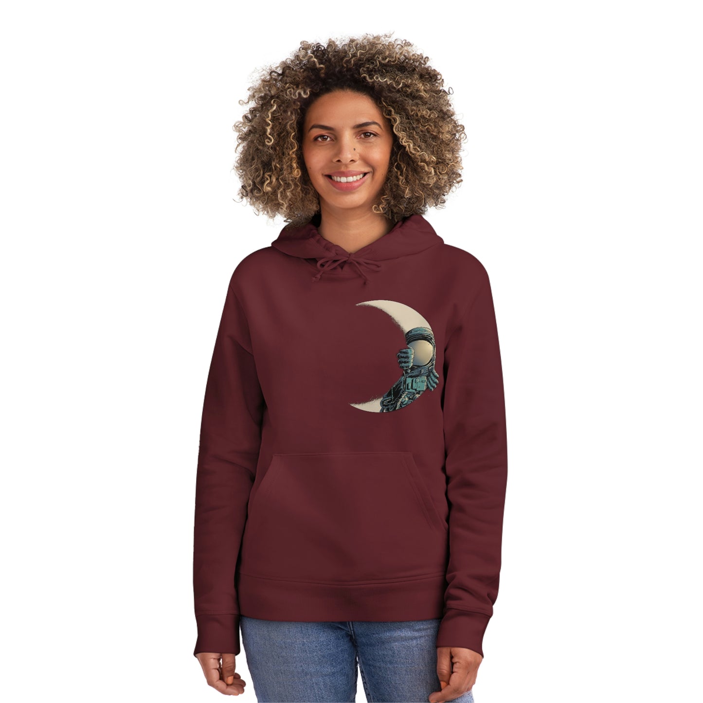 Organic Cotton Unisex Drummer Hoodie - Cosmic Intruder