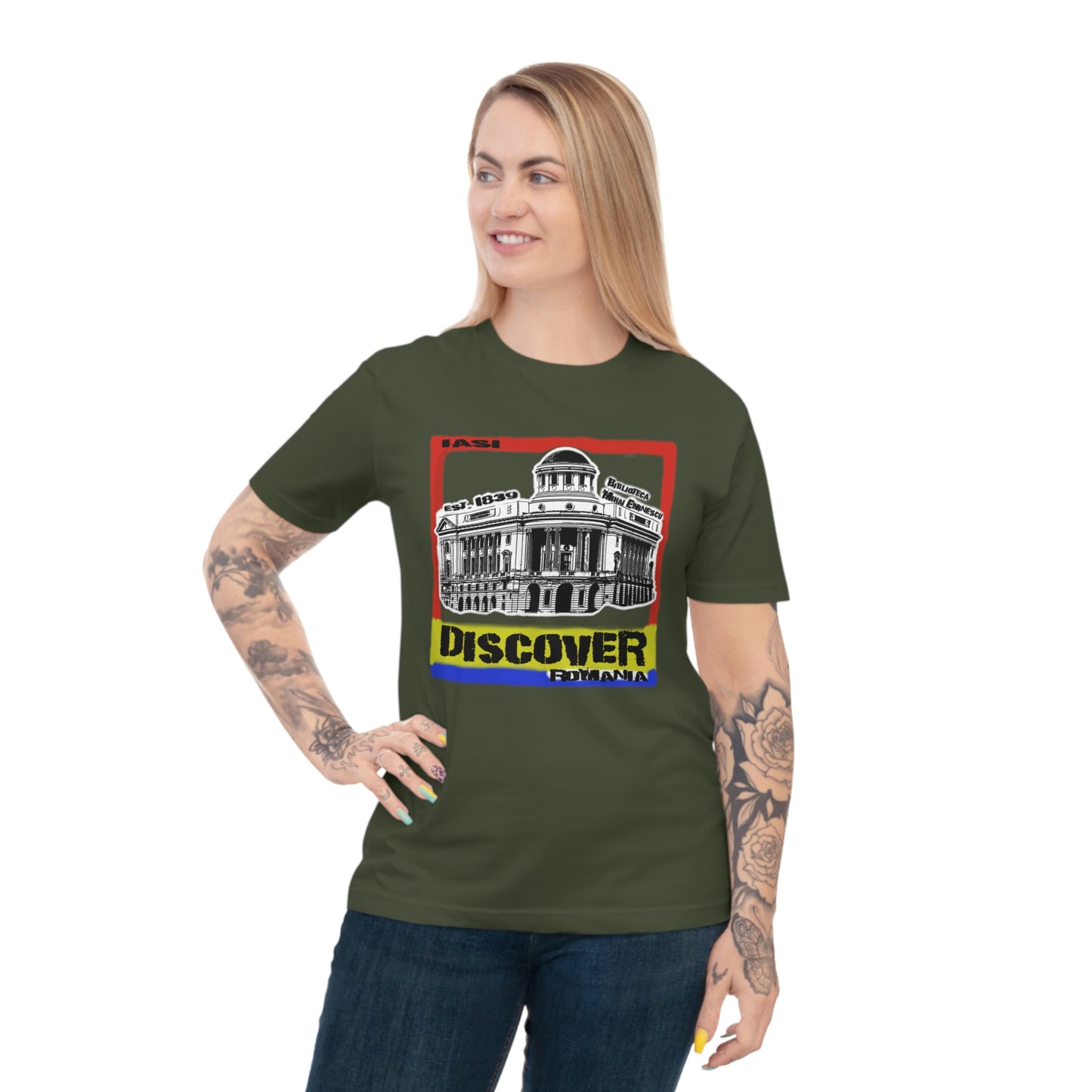 Klassisches Unisex-Jersey-T-Shirt aus Bio-Baumwolle - Architectural Gem