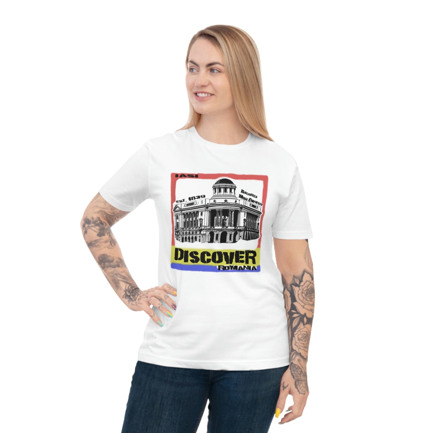 Camiseta de Punto Clásico Unisex de Algodón Orgánico - Architectural Gem