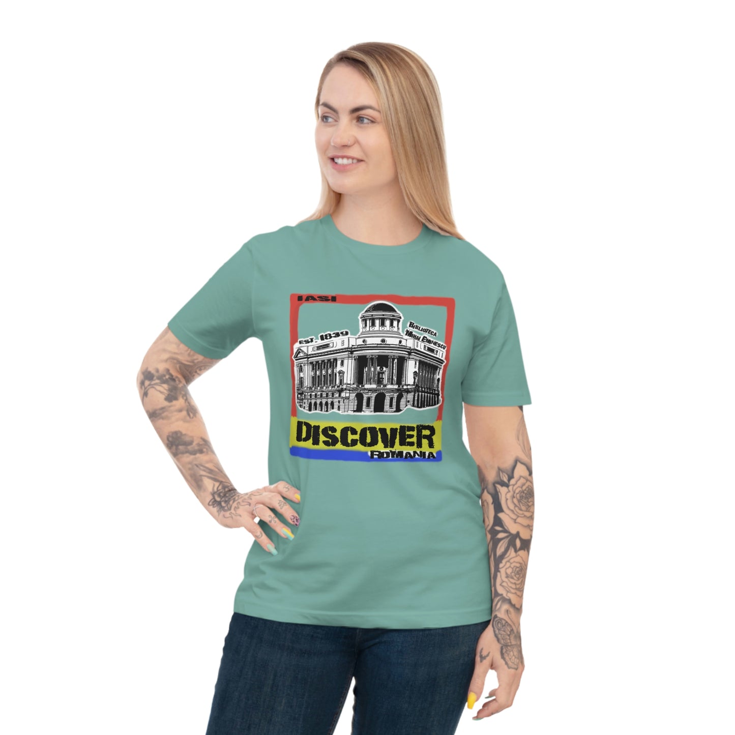 Klassisches Unisex-Jersey-T-Shirt aus Bio-Baumwolle - Architectural Gem