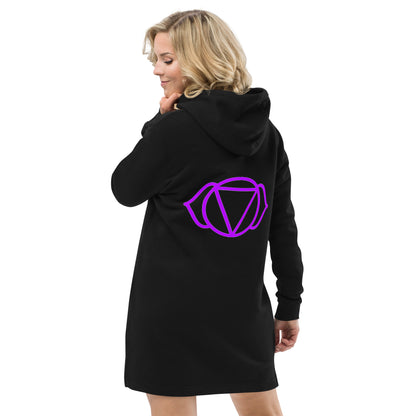 Organic Cotton Hoodie Dress - 3rd Eye Chakra