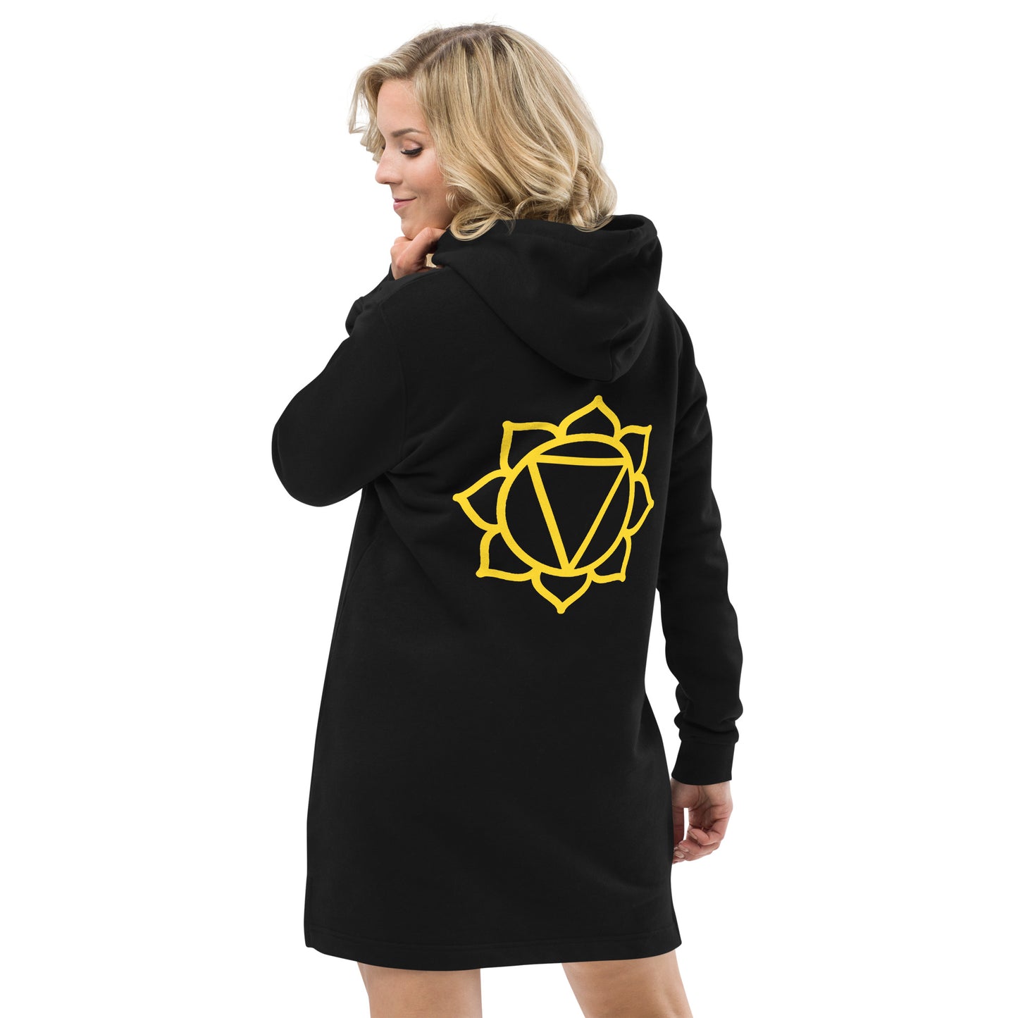 Hoodie-Kleid aus Bio-Baumwolle - Solar Chakra