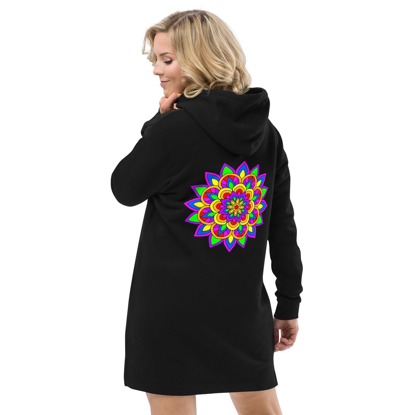 Organic Cotton Hoodie Dress - Seven Chakras