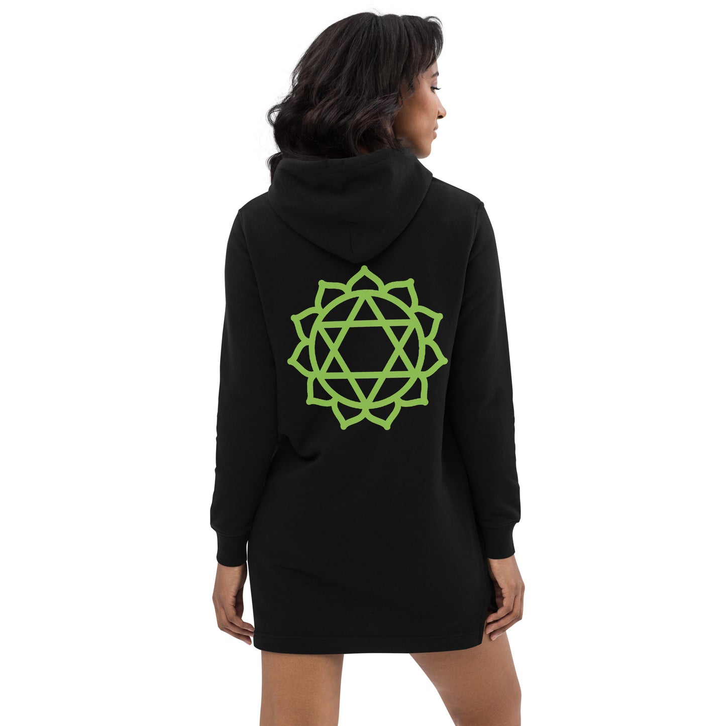 Hoodie-Kleid aus Bio-Baumwolle - Herzchakra