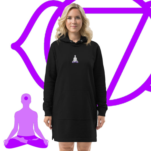 Organic Cotton Hoodie Dress - 3rd Eye Chakra