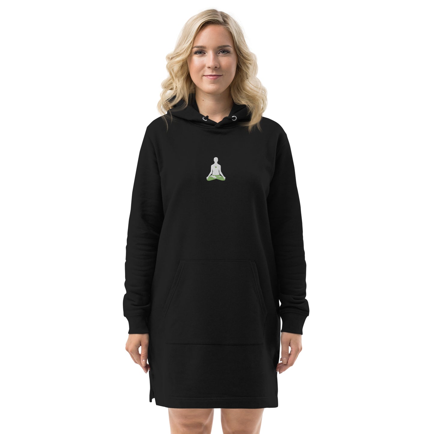 Organic Cotton Hoodie Dress - Heart Chakra