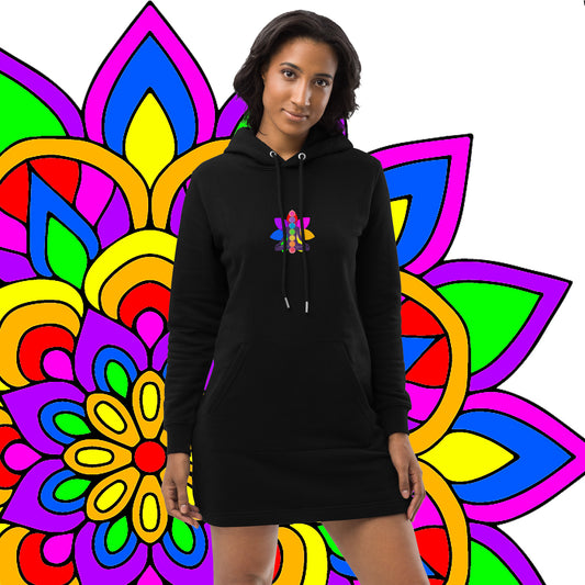 Organic Cotton Hoodie Dress - Seven Chakras