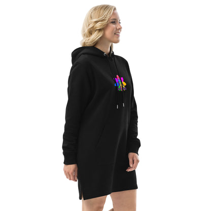 Hoodie-Kleid aus Bio-Baumwolle - Sieben Chakren