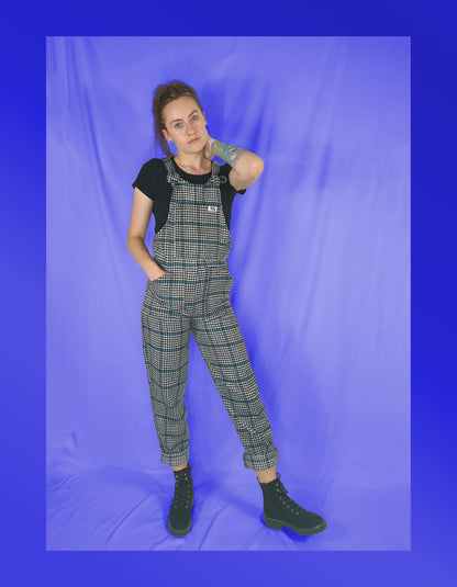 YAYS Special: Salopetă din Lână de Bumbac Unisex - Blue Checker