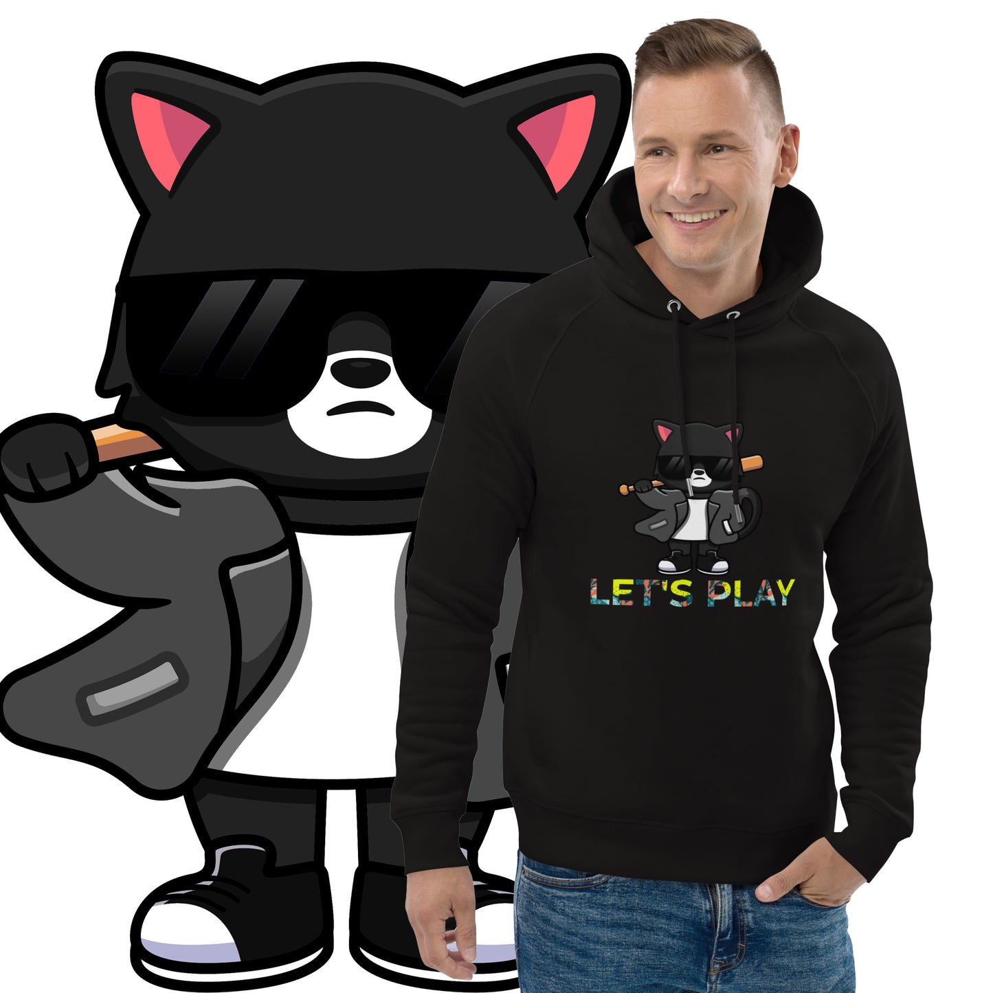 Unisex Organic Cotton Hoodie - Let's Play