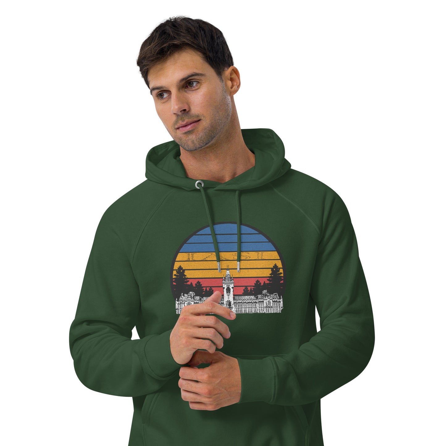 Unisex Eco Raglan Hoodie - Heritage Circle