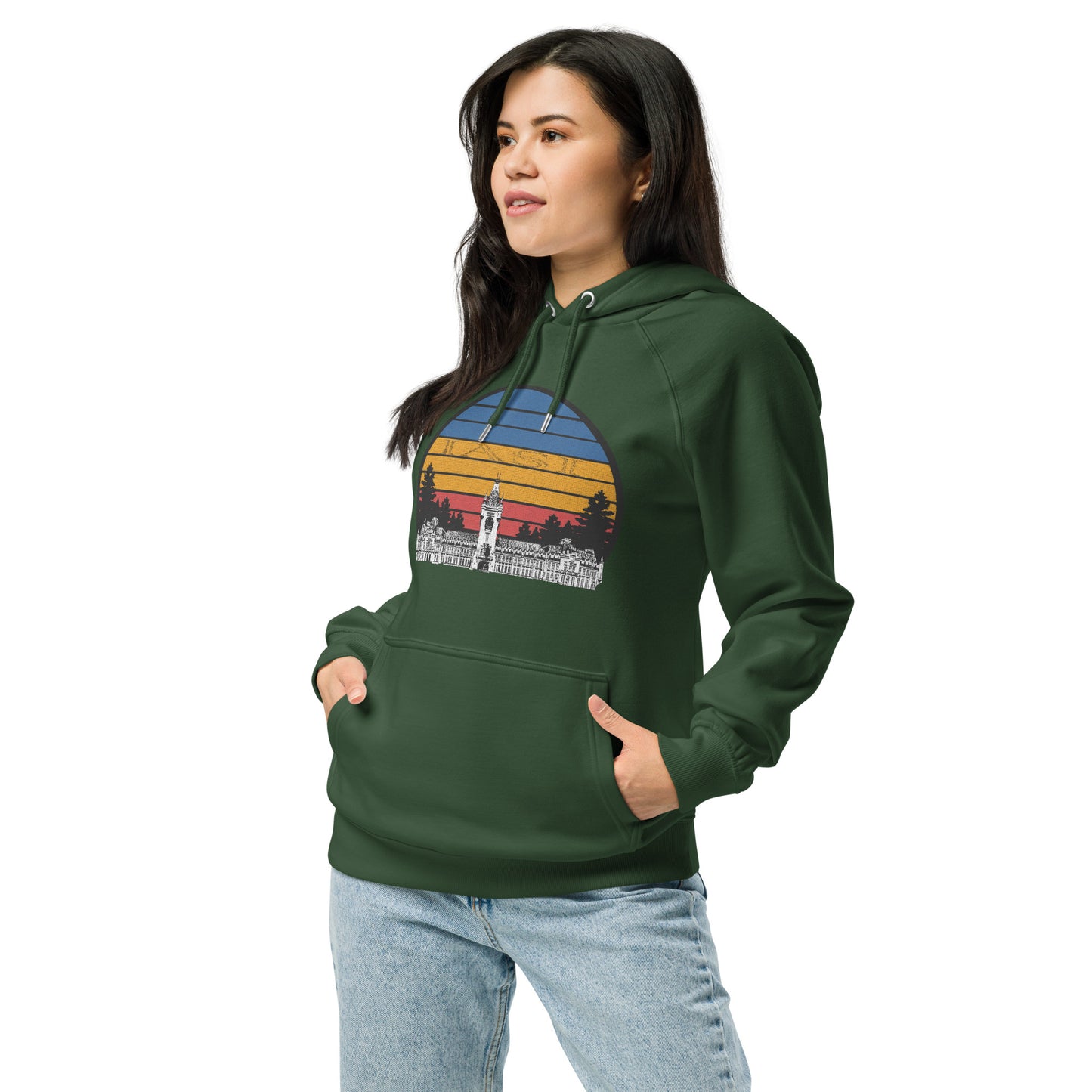 Unisex Eco Raglan Hoodie - Heritage Circle