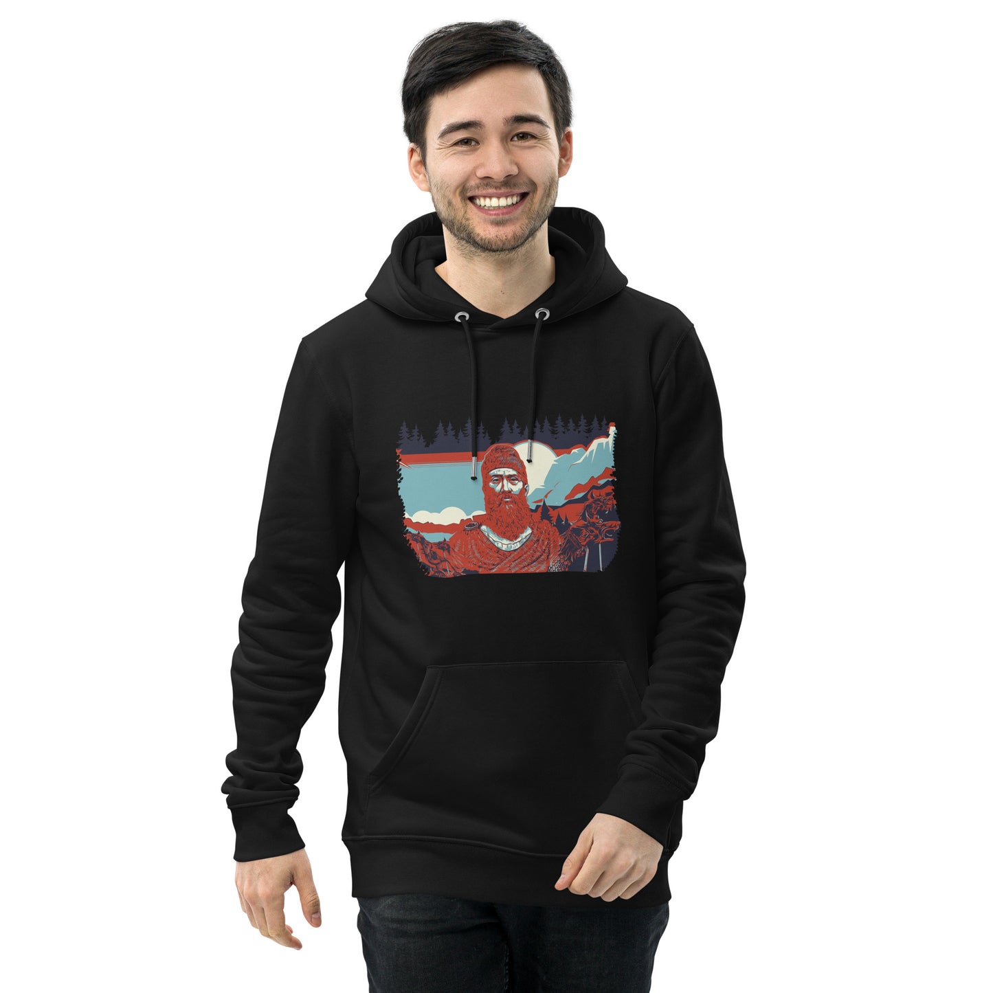 Unisex Essential Eco Hoodie - Decebal Pop-Art