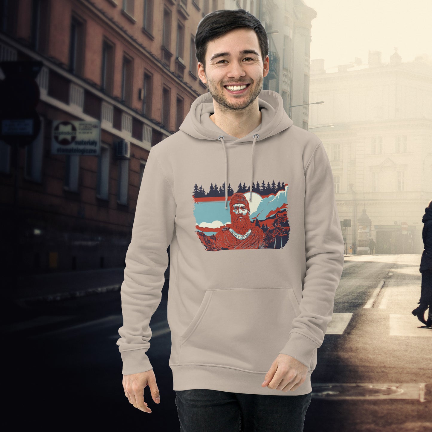 Unisex Essential Eco Hoodie - Decebal Pop Art