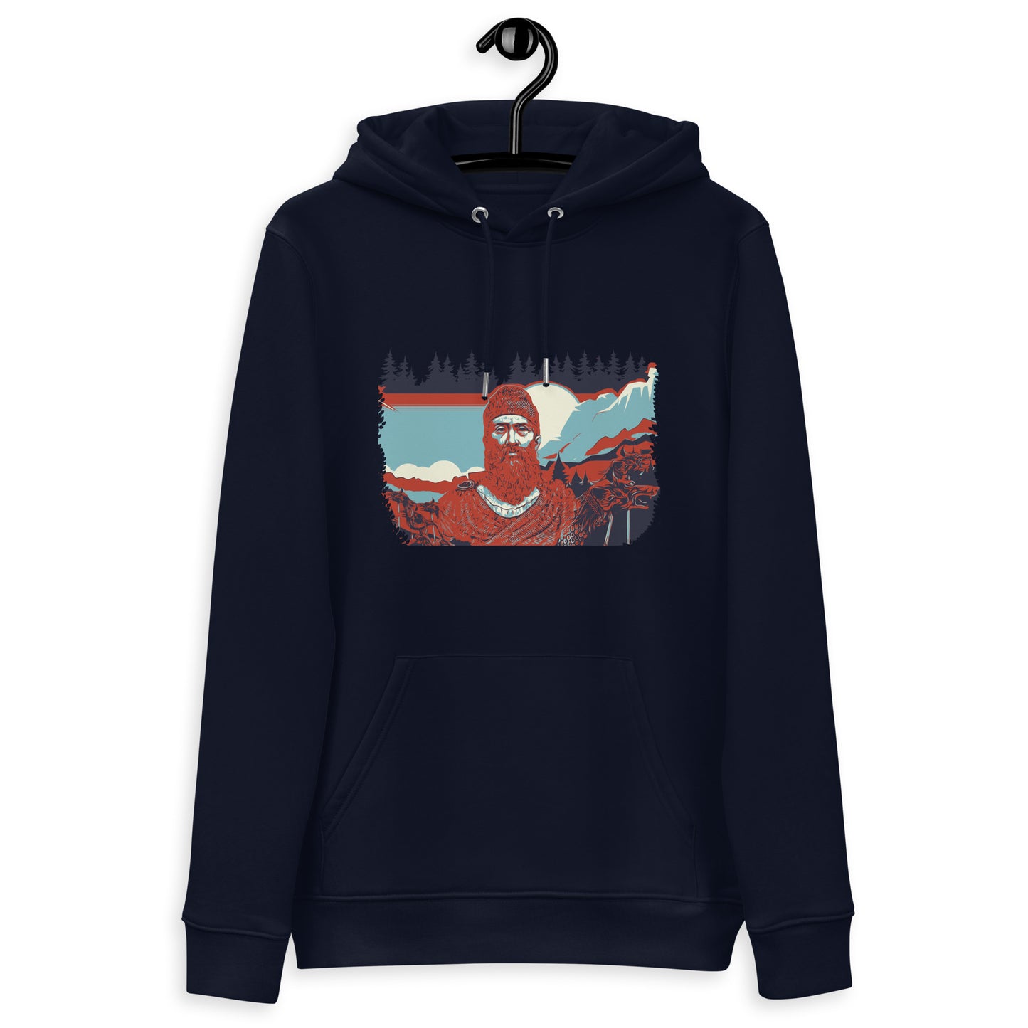 Unisex Essential Eco Hoodie - Decebal Pop-Art