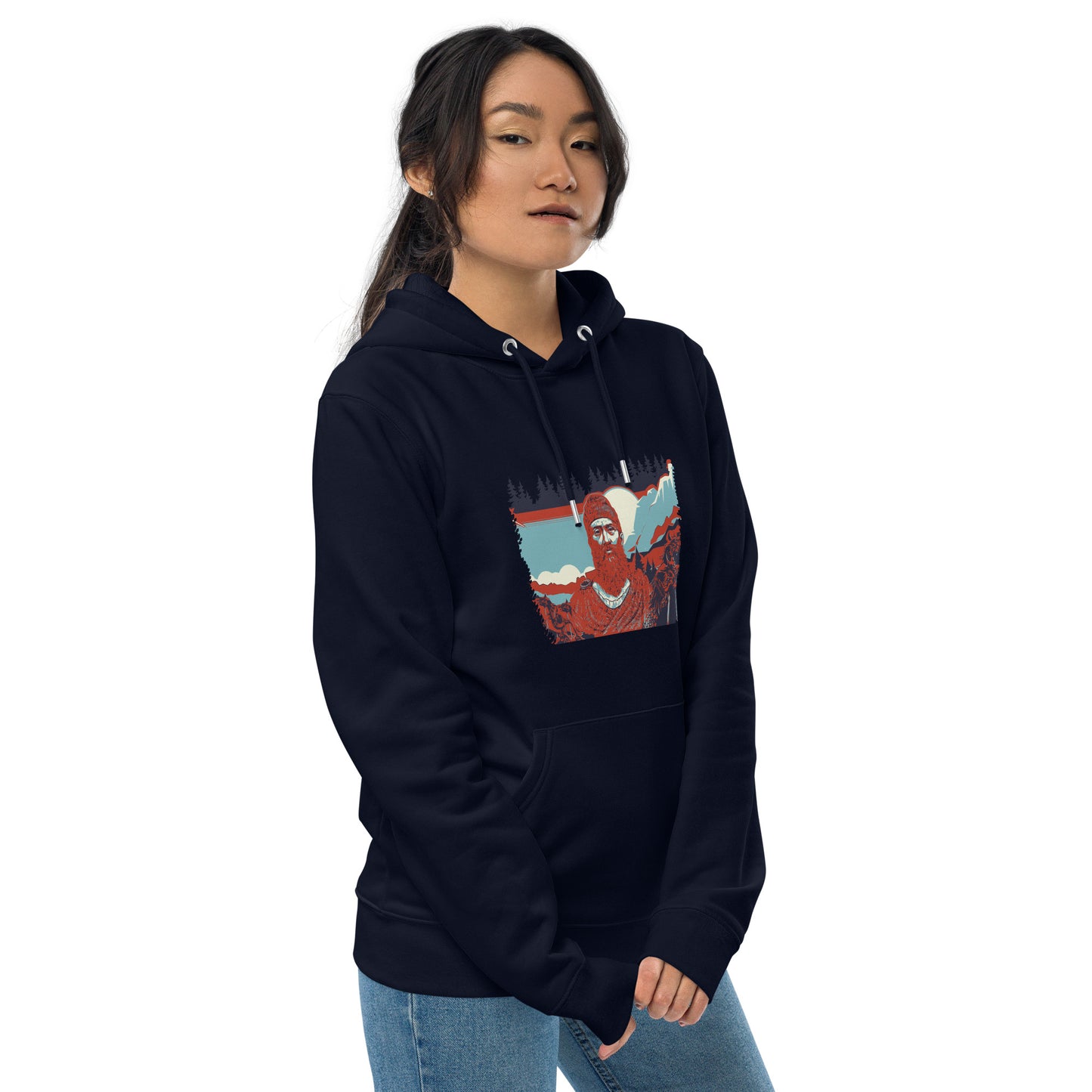 Unisex Essential Eco Hoodie - Decebal Pop-Art